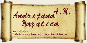 Andrijana Mazalica vizit kartica